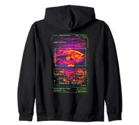 Target Identified Fishing Spot A B C Bass Sonar Vision Zip Hoodie