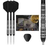 TARGET Japan Black Marque Dragon 3.0 Steel Tip Darts with Kflex, 25G | 90% Tungsten Dart Set, K-Flex Flights and Shafts No.6, Nano Swiss Points, Player Leslie Lee