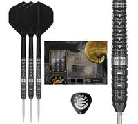Target Japan Black Marque Eclipse Steel Tip Darts with Kflex, 23G | 90% Tungsten Dart Set, K-Flex Flights and Shafts No.2, Swiss Nano Point Tips, Felix Sin
