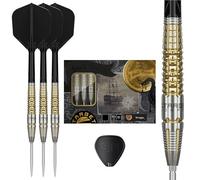 Target Japan Black Marque Warrior Steel Tip Darts with Kflex, 23G | 90% Tungsten Dart Set, K-Flex Flights and Shafts No.6, Nano Swiss Points, Player Lee Tae Kyung