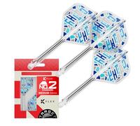 Target Japan Charis 2025 K Flex Dart Flights and Shaft System, No.2 | Pack of 3 Kflex All In One Flight, Cathy Leung Darts Accessories | K-Flex Dart Stem - Medium
