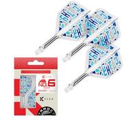 Target Japan Charis 2025 K Flex Dart Flights and Shaft System, No.6 | Pack of 3 Kflex All In One Flight, Cathy Leung Darts Accessories | K-Flex Dart Stem - Short