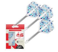 Target Japan Charis 2025 K Flex Dart Flights and Shaft System, No.6 | Pack of 3 Kflex All In One Flight, Cathy Leung Darts Accessories | K-Flex Dart Stem - Medium