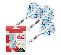 Target Japan Charis 2025 K Flex Dart Flights and Shaft System, No.6 | Pack of 3 Kflex All In One Flight, Cathy Leung Darts Accessories | K-Flex Dart Stem -Intermediate