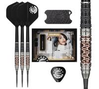Target Japan Charis G6 Steel Tip Darts with Kflex, 23G/24G | 90% Tungsten Dart Set, K-Flex Flights and Shafts No.2, Swiss Storm Nano Point Tips, Point Guard/Stand, Storage Tin, Cathy Leung Gen 6
