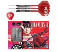 Target Japan Diamond G4 Steel Tip Darts with Kflex, 24G | 90% Tungsten Darts Set, K-Flex Flights and Shafts No.2, Nano Swiss Point Tips, Kosuzu Iwao Gen 4