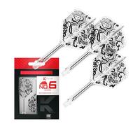 Target Japan Diamond K Flex Dart Flights and Shaft System, No.6 | Pack of 3 Kflex All In One Flight, Player Edition Kosuzu Iwao Darts Accessories | K-Flex Dart Stem - Intermediate (26mm)