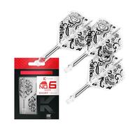 TARGET Japan Diamond K Flex Dart Flights and Shaft System, No.6 | Pack of 3 Kflex All In One Flight, Player Edition Kosuzu Iwao Darts Accessories | K-Flex Dart Stem - Short (19mm)