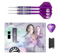 Target Japan Endeavour G3 Steel Tip Darts with Kflex, 24G | 90% Tungsten Darts Set, K-Flex Flights and Shafts No.2, Storm Nano Swiss Point Tips, Point Guard, Storage Tin, Kasumi Sato Gen 3