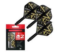 Target Japan Hot Shot K Flex Dart Flights and Shafts System, No.2 | Pack of 3 kflex All In One Flight, Player Edition Harith Lim Darts Accessories | K-Flex Dart Stem - Short (19mm)