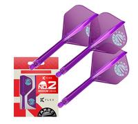 Target Japan K Flex Dart Flights and Shaft System, No.2 | Pack of 3 Kflex All In One Flight, Purple Limited Edition Darts Accessories | K-Flex Dart Stem - Medium (33mm)