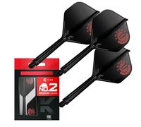 Target Japan K-FLEX LIMITED EDITION Black x Brick Red Flights and Shafts | Black x Brick Red Design | Shaft and Flight Integrated Design | 3-Piece Set | Professional Dart Accessories (33mm NO2