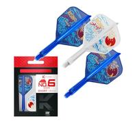 TARGET Japan K-Flex Rising Sun Haruki Muramatsu No.6 KFlex Dart Flights and Shafts | Pack of 3 K Flex Player Edition Accessories | KFlex Dart Shafts, Short (19mm)