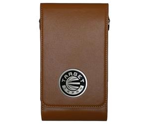 Target Japan Milli Case | Steel and Soft Tip Holder Made from Genuine Leather | 1 Fully Assembled Darts & Accessories | Dart Holder with Zip Lock Pouches, Store Flights, Shafts & Swiss Point | Caramel