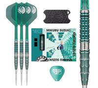 Target Japan Miracle G7 Steel Tip Darts with Kflex, 23G | 95% Tungsten Dart Set, K-Flex Flights & Shafts No.2, Nano Storm Swiss Point Tips, Player Mikuru Suzuki Gen 7, Storage Tin & Point Guard/Stand