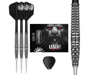 Target Japan Paul Lim G8 90% Tungsten K-Flex Swiss Point Steel Tip Darts Set, 24G | KFlex Dart Flight, Swiss Storm Nano Points, Black & Silver Steel Dart Tips with K Flex Integrated Shafts and Flights