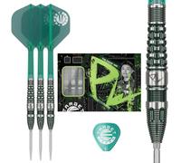 Target Japan Prime Series PW G3 Steel Tip Darts with Kflex, 23G/25G | 90% Tungsten Dart Set, K-Flex Flights and Shafts No.2, Swiss Nano Point Tips, Tan Phuay Wei Gen 3