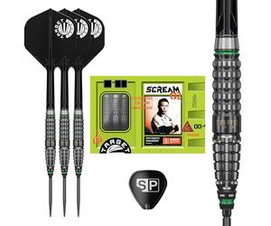 Target Japan Prime Series Scream G2 Steel Tip Darts with Kflex, 23G | 90% Tungsten Dart Set, K-Flex Flights & Shafts No.2, Nano Swiss Point Tips, Player Akito Yamagata Gen 2