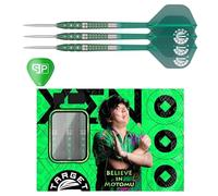 Target Japan Prime Series Xeno G1 Steel Tip Darts with Kflex, 25G | 90% Tungsten Darts Set, K-Flex Flights and Shafts No.2, Nano Swiss Point Tips, Motomu Sakai Gen 1