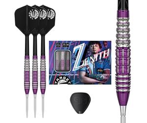 Target Japan Prime Series Zenith G1 90% Tungsten K-Flex Swiss Point Steel Tip Darts Set, 23G | Ching Ho Tung Suk KFlex Dart Flight, Swiss Nano Points, Steel Dart Tips with K Flex Integrated Shafts