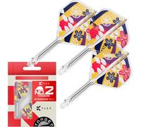 Target Japan Prime Series Zenith K Flex Dart Flights and Shaft System, No.2/No.6 | Pack of 3 Kflex All In One Flight, Ching Ho Tung Accessories | K-Flex Darts Short/Intermediate/Medium