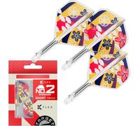 Target Japan Prime Series Zenith K Flex Dart Flights and Shaft System, No.2/No.6 | Pack of 3 Kflex All In One Flight, Ching Ho Tung Accessories | K-Flex Darts Short/Intermediate/Medium
