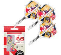 Target Japan Prime Series Zenith K Flex Dart Flights and Shaft System, No.6 (Short, 19mm) | Pack of 3 Kflex All In One Flight, Ching Ho Tung Accessories | K-Flex Darts