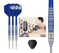TARGET Japan Sereno G1 95% Tungsten K-Flex Swiss Point Steel Tip Darts Set, 21G | Toru Suzuki KFlex Dart Flight, Swiss Points, Steel Dart Tips with K Flex Integrated Shafts and Flights