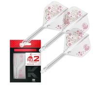 TARGET Japan Smash K Flex Dart Flights and Shaft System, No.2 | Pack of 3 Kflex All In One Flight, Player Edition Junya Koikawa Darts Accessories | K-Flex Dart Stem - Medium (33mm)
