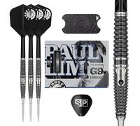 Target Japan The Legend G9 Swiss Point Steel Tip Darts with Kflex, 24G | 90% Tungsten Dart Set, K-Flex Flights and Shafts No.6, Storm Nano Point, Player Paul Lim Gen 9, Storage Tin & Point Guard/Stand