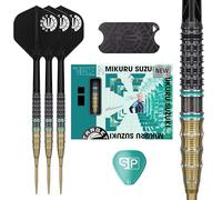 Target Japan The Miracle G7.5 Steel Tip Darts with Kflex, 24G | 95% Tungsten Darts Set, K-Flex Flights and Shafts No.2, Storm Nano Swiss Point Tips, Point Guard, Storage Tin, Mikuru Suzuki Gen 7.5