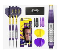 Darts Luke Littler Brass Steel Tip Darts Set - 22G Steel Tip Dart, The Nuke Player Edition Dart Set, Dart Accessories