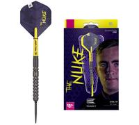 Darts Luke Littler Brass Steel Tip Darts Set - 22G Steel Tip Dart, The Nuke Player Edition Dart Set, Dart Accessories