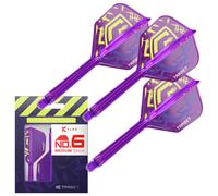 TARGET Darts Luke Littler World Champion K Flex Flights and Shaft System, No.6 | The Nuke 2025 Edition Kflex, All In One Integrated Flights and Shafts (Pack of 3) - Medium, 33mm