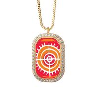 Target Mexico Totems Ancient Civilization Necklace Pendant Diamond Crystal Golden Jewelry