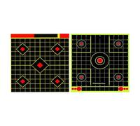 Target Paper - Square Visual Design Training, Sheet for Outdoor, Practice Focused Accuracy Durable, Markings Archery Target for Youth Daughter Rapid Identification Paper, 12 In