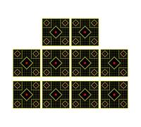 Target Paper - Ten Paper Mat, 12x12in Ten Sheet, Range Accuracy Boost High Visibility Marking with Thick Fiber Layout, Fire Training Target, Outdoor Backyard Practice Use