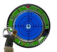 Target Practice - Judge Course Grade, Pinpoint Green Movement, Visualize Direction Indicator, Lightweight Metal Casing, Easy Storage, Training Implement Silver