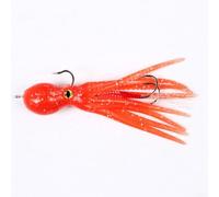 Target Predatory Fish, Saltwater Sea Lure Tackle, 21g 11cm Squid Skirts Fishing Soft Bait (Orange)