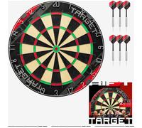Target Darts Rift Dartboard Set | Steel Tip Dart Board | Includes Two Sets of 17G Darts | Complete Starter Set | Includes 1 Month of DartCounter App