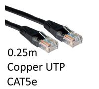 TARGET RJ45 (M) to RJ45 (M) CAT5e 0.25m Black OEM Moulded Boot Copper