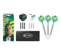 TARGET Darts Rob Cross 22G Brass Steel Tip Darts Set - Voltage Dart Set, Rob Cross Player Edition, Complete Steel Point Darts Kit, Storage Wallet Included
