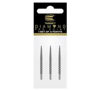 Target Steel Dart Points Diamond Pro Points Silver Pack of 3)
