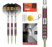 TARGET Darts Stephen Bunting 95K Swiss Point Steel Tip Dart Set, 18G | Kflex Flights & Shafts, The Bullet Player Edition 95% Tungsten Darts, Spare Gold DX Points & Premium Keyring SP Tool