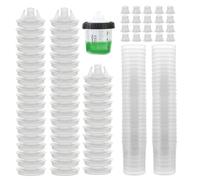 Target System Hard Cup - Reusable Car Painting Kit - Paint Tools And Equipment With 50 Cups And Lid System Spray Guns & Accessories Vehicle Paint Mixing Cups Clear Scale Reusable