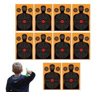 Target Tags: 18" Paper Dart Targets | 10 Pack High Visibility Splash Target Sheets For Dart Practice, Use In Yard Training