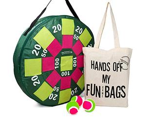 Target Toss Giant Inflatable Dart Board with Balls and a Thick Cotton Carry Bag, Outdoor Garden Ball Game