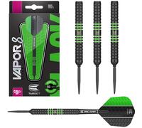 Target Darts Vapor 8 Black Green 24G 80% Tungsten Swiss Point Steel Tip Darts Set