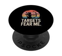 Targets Fear Me Female Archer Archery Sunset PopSockets Adhesive PopGrip