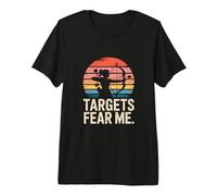 Targets Fear Me Female Archer Archery Sunset Premium T-Shirt